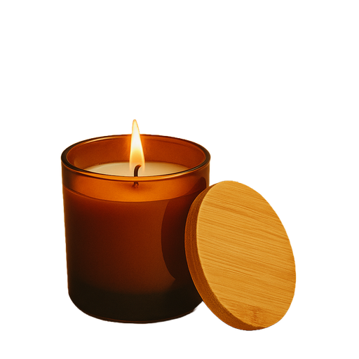 Αρωματικό Κερί Σόγιας σε Γυάλινο Καραμελέ Ποτήρι 450ml με Ξύλινο Καπάκι